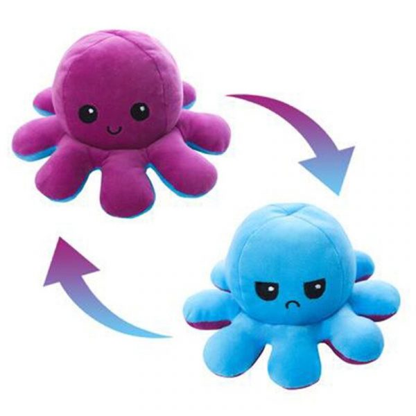 Reversible Octopus Plush - Pink & Blue