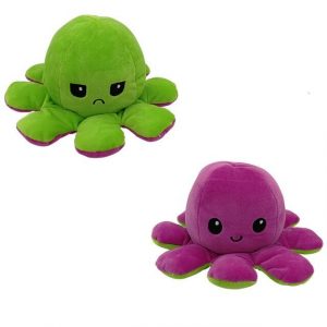 Reversible Octopus Plush - Pink to Green